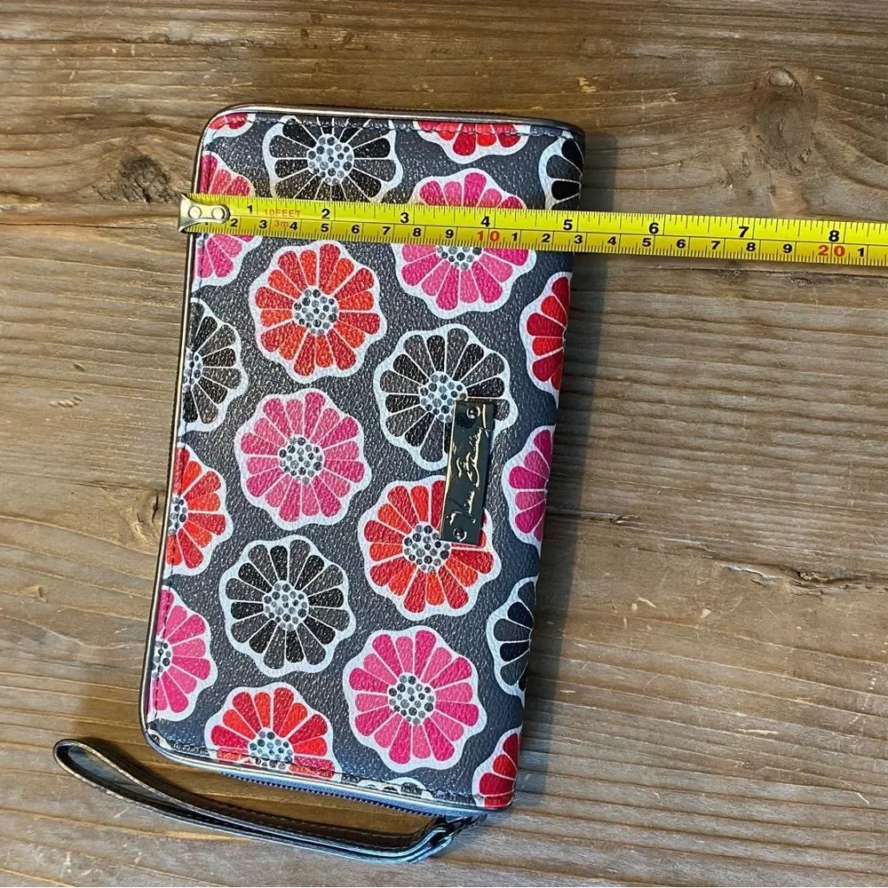 Vera Bradley Red and Pink Floral Wristlet Wallet